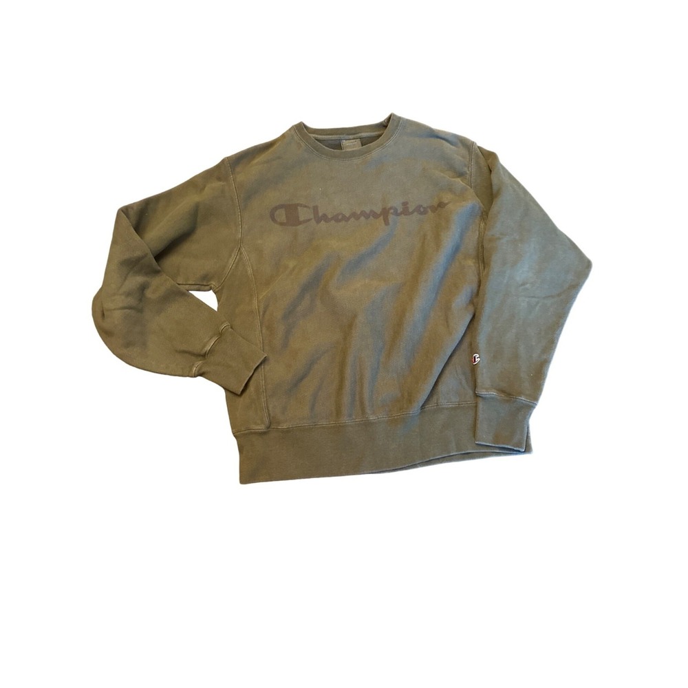 Champion Medium Olive Green‎ Reverse Weave Crewneck Sweatshirt
